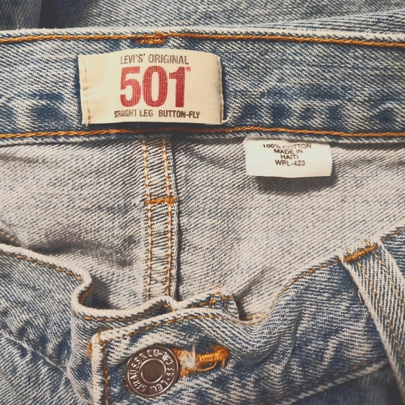 501 Rare Blank Tab Button Fly 40/32 Levi Jeans - Picture 8 of 8